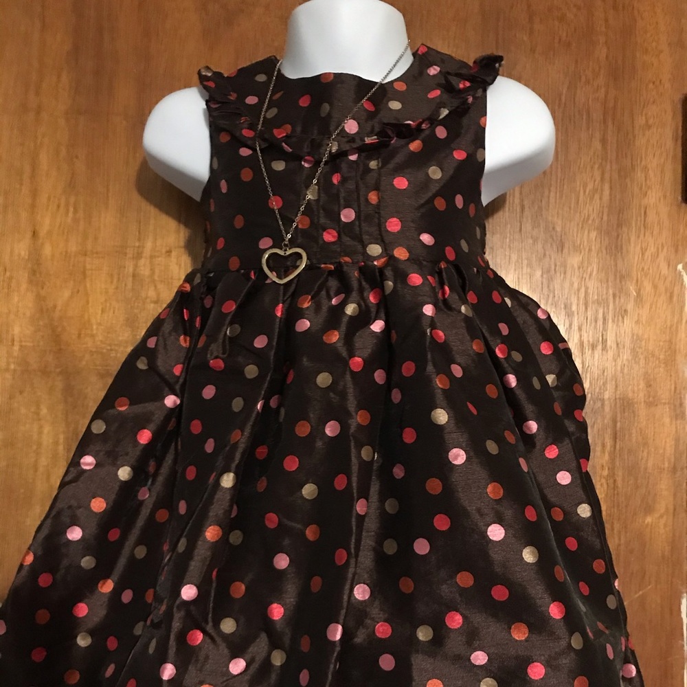 Brown polka dot Somerset Lane dress 4T
